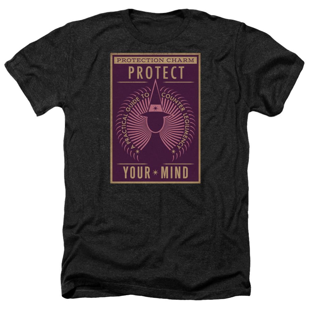 Fantastic Beasts And Where To Find Them Protect Your Mind Men's 30/1 Heather 60 40 Poly Short-Sleeve T-Shirt