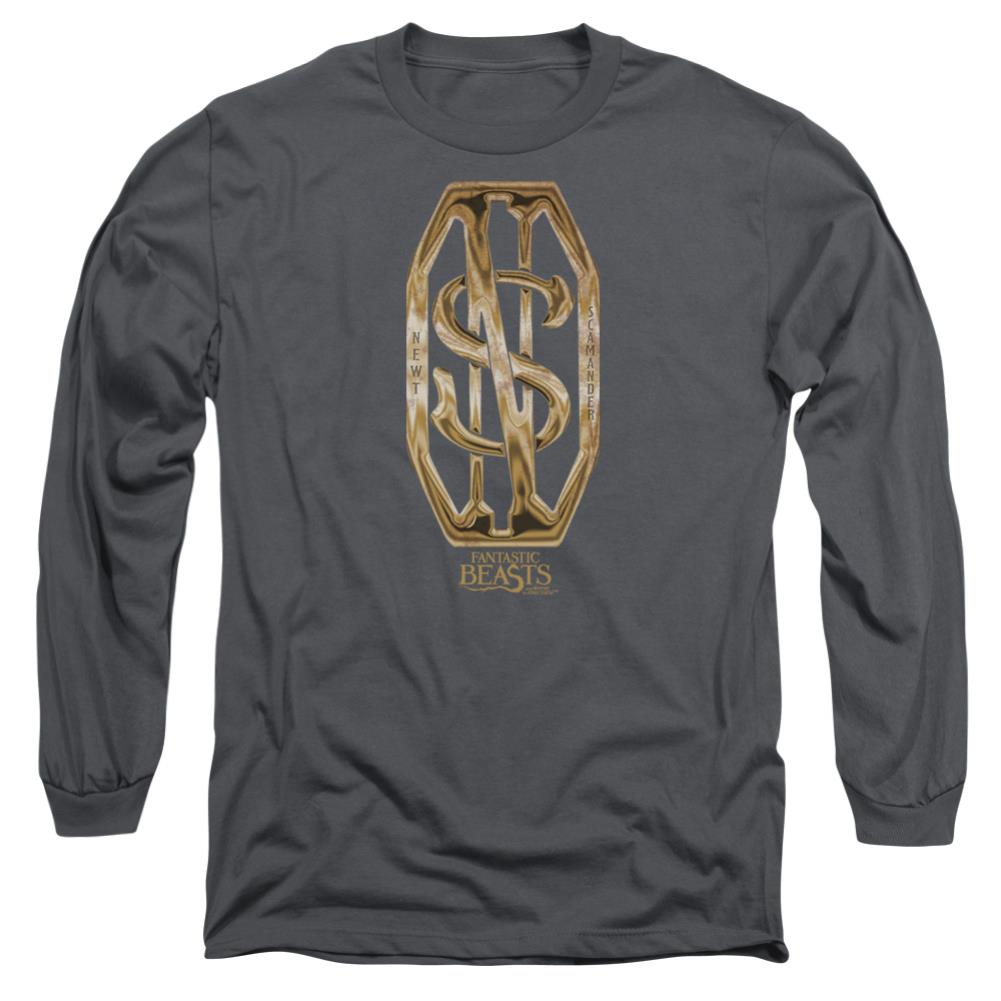 Fantastic Beasts And Where To Find Them Scamander Monogram Men's 18/1 Cotton Long-Sleeve T-Shirt