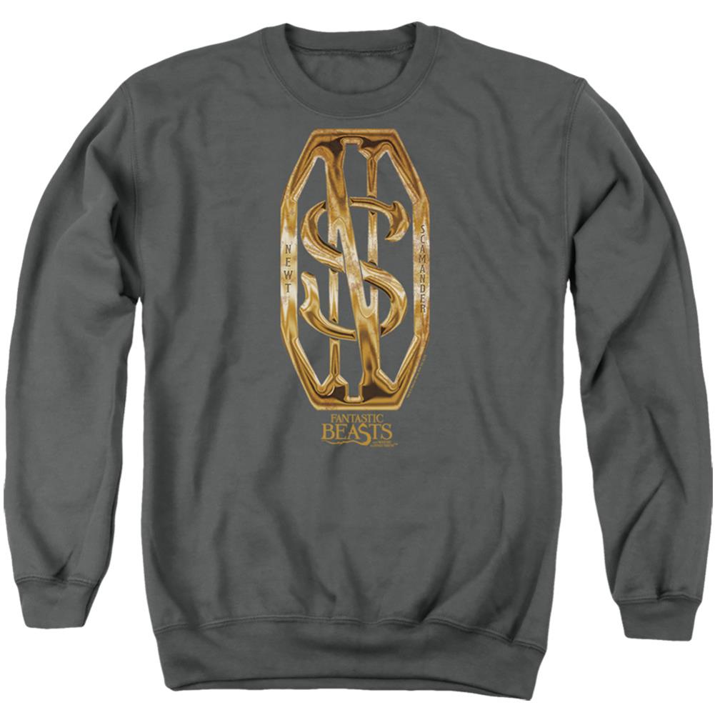 Fantastic Beasts And Where To Find Them Scamander Monogram Men's Crewneck 50 50 Poly Long-Sleeve T-Shirt