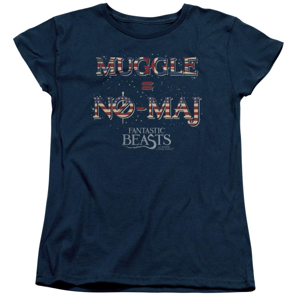 Fantastic Beasts And Where To Find Them Uk Us No Maj Women's 18/1 Cotton Short-Sleeve T-Shirt