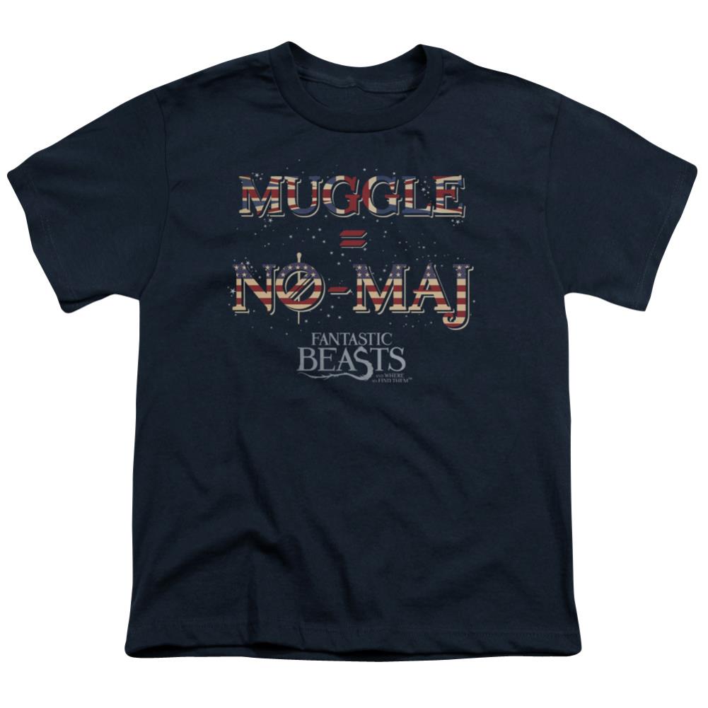 Fantastic Beasts And Where To Find Them Uk Us No Maj Youth 18/1 100% Cotton Short-Sleeve T-Shirt