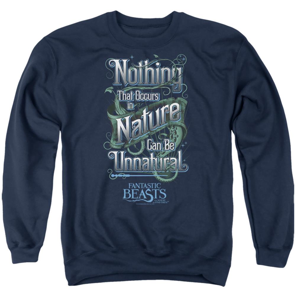 Fantastic Beasts And Where To Find Them Unnatural Men's Crewneck 50 50 Poly Long-Sleeve T-Shirt