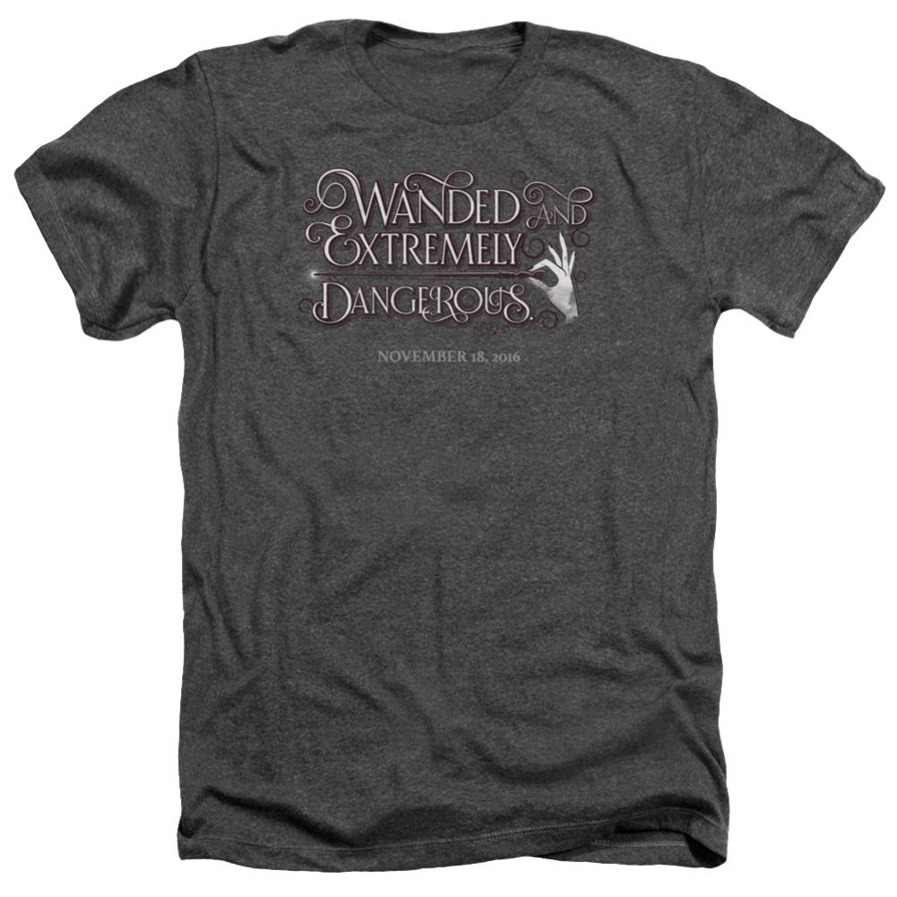 Fantastic Beasts And Where To Find Them Wanded Men's 30/1 Heather 60 40 Poly Short-Sleeve T-Shirt
