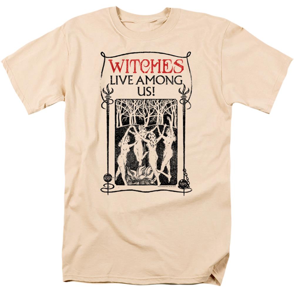 Fantastic Beasts And Where To Find Them Witches Live Among Us Men's 18/1 Cotton Short-Sleeve T-Shirt