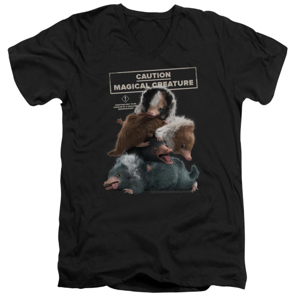 Fantastic Beasts: The Crimes of Grindelwald Cuddle Puddle Men's 30/1 Cotton Slim V-Neck T-Shirt