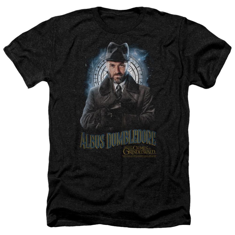Fantastic Beasts: The Crimes of Grindelwald Dumbledore Men's 30/1 Heather 60 40 Poly Short-Sleeve T-Shirt