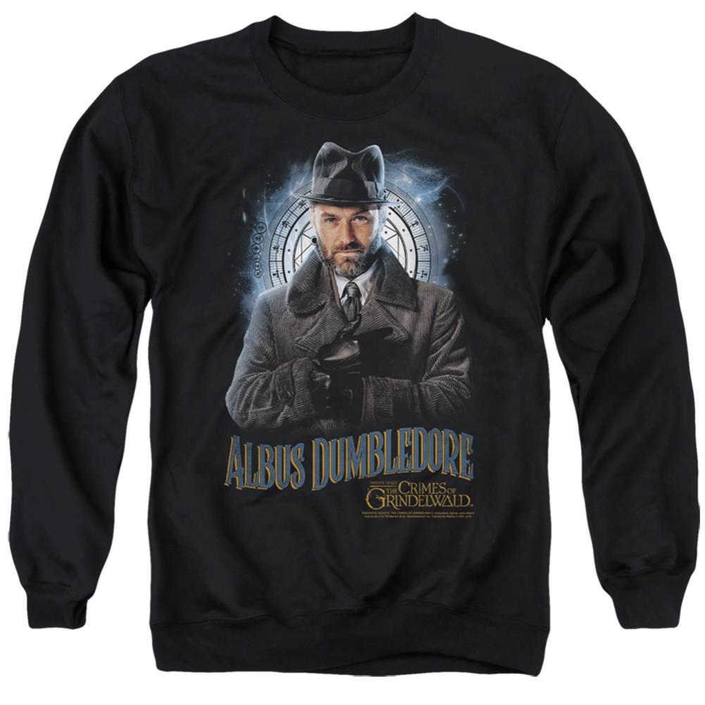 Fantastic Beasts: The Crimes of Grindelwald Dumbledore Men's Crewneck 50 50 Poly Long-Sleeve T-Shirt