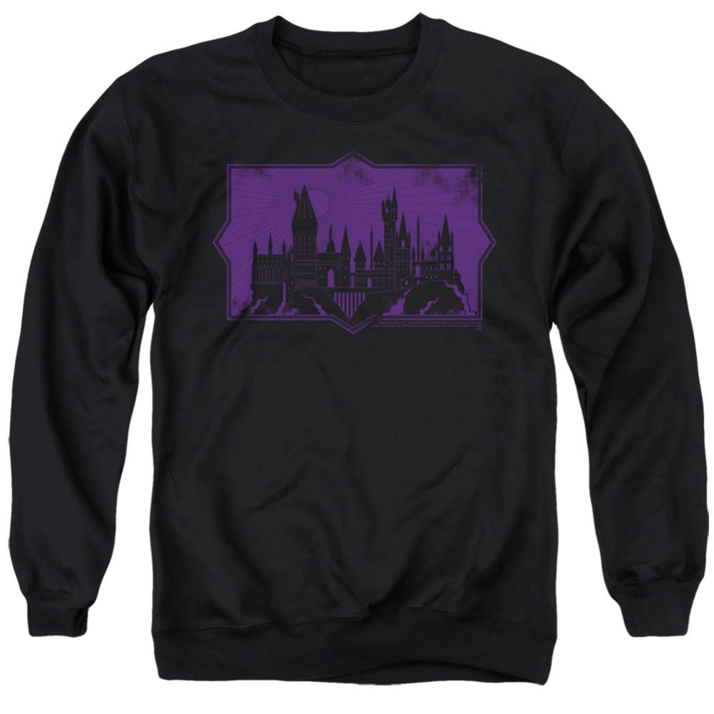 Fantastic Beasts: The Crimes of Grindelwald Hogwarts Silhouette Men's Crewneck 50 50 Poly Long-Sleeve T-Shirt