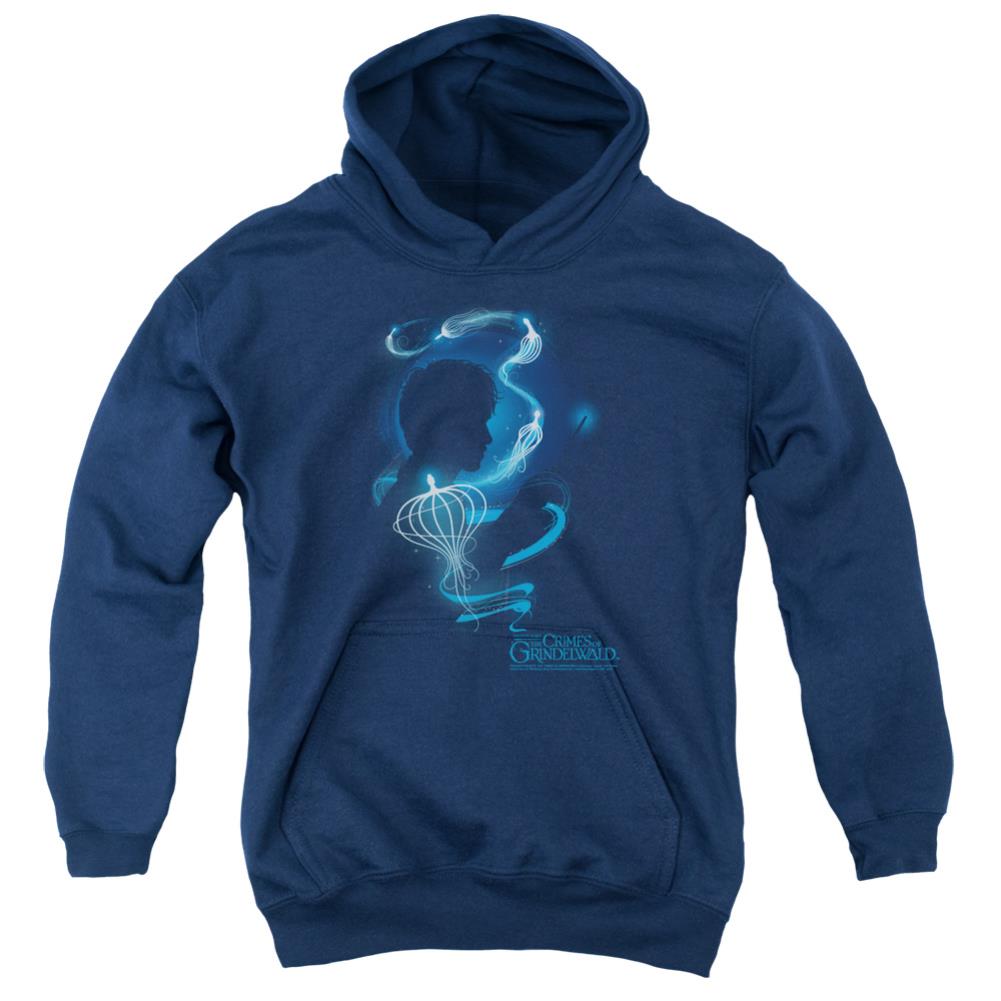 Fantastic Beasts: The Crimes of Grindelwald Newt Silhouette Youth Cotton Poly Pull-Over Hoodie