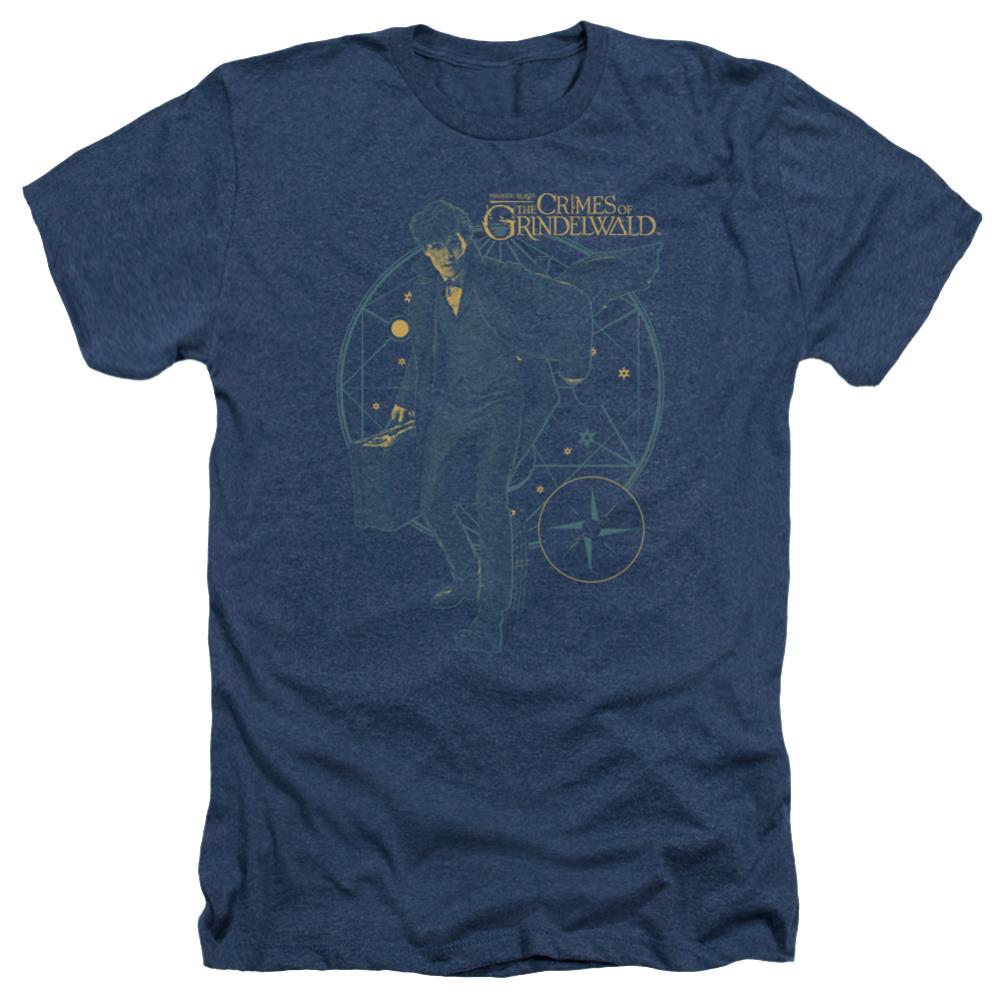 Fantastic Beasts: The Crimes of Grindelwald Suitcase Men's 30/1 Heather 60 40 Poly Short-Sleeve T-Shirt
