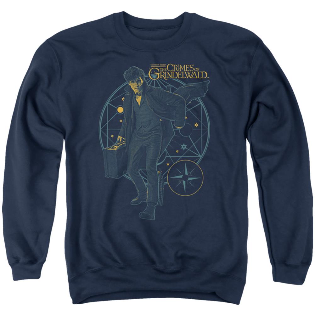 Fantastic Beasts: The Crimes of Grindelwald Suitcase Men's Crewneck 50 50 Poly Long-Sleeve T-Shirt