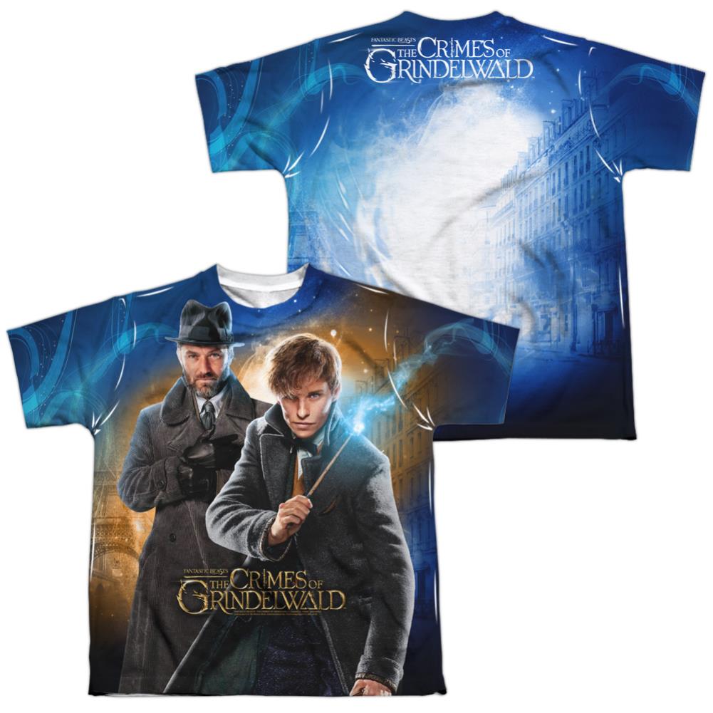 Fantastic Beasts: The Crimes of Grindelwald Team Up (Front/Back Print) Youth Regular Fit Poly Short-Sleeve T-Shirt