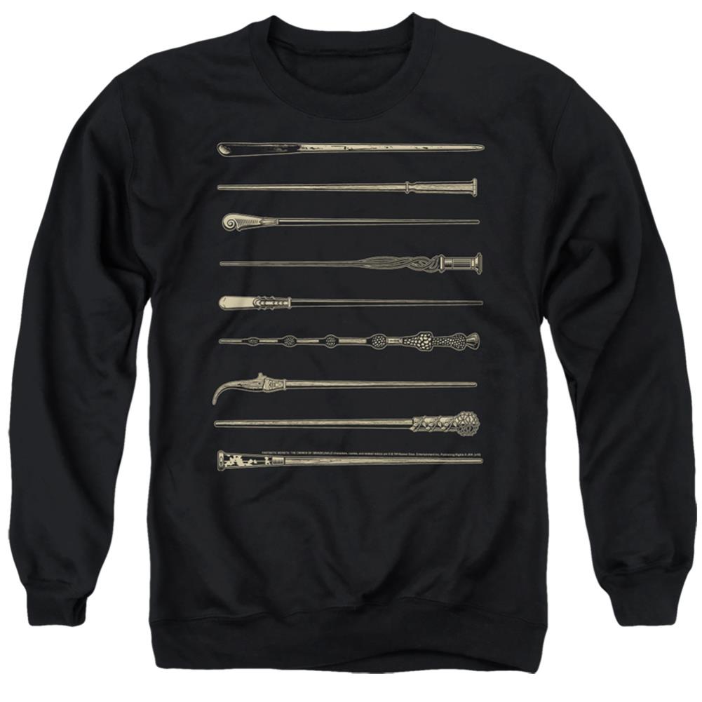 Fantastic Beasts: The Crimes of Grindelwald Wands Men's Crewneck 50 50 Poly Long-Sleeve T-Shirt