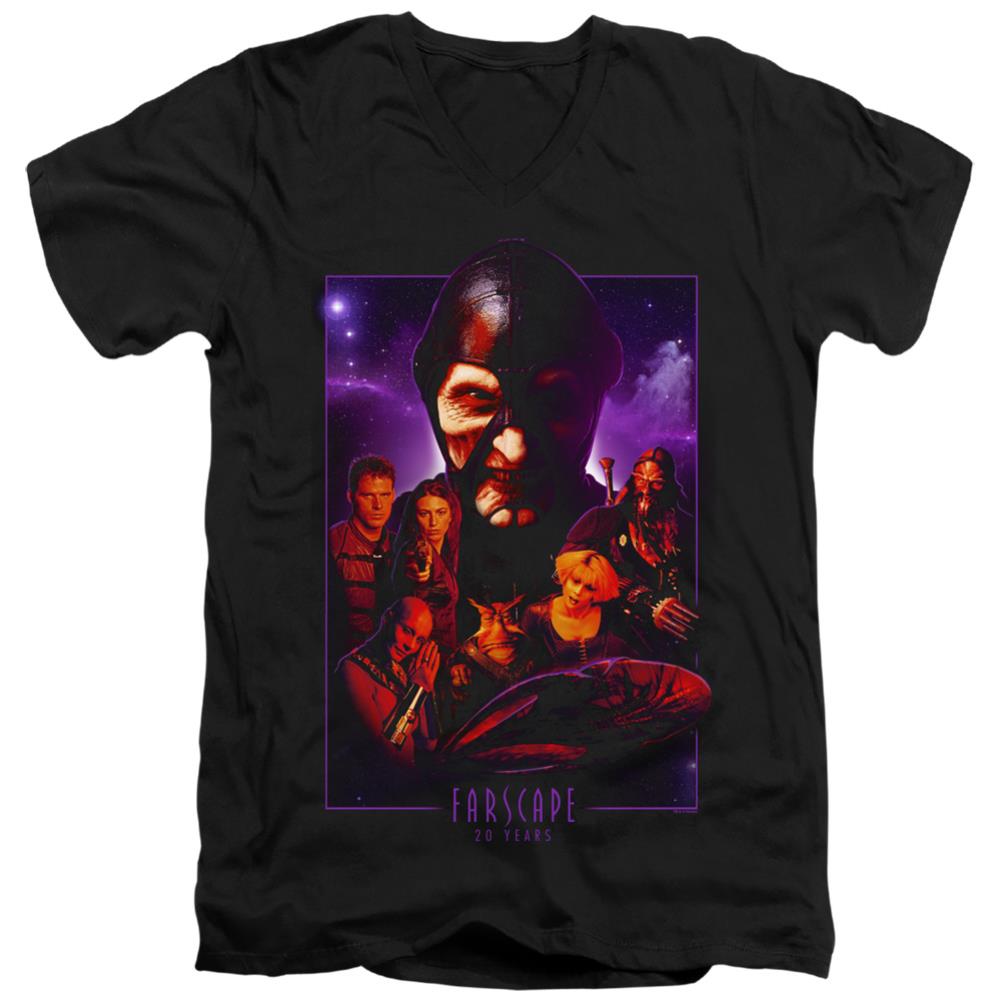 Farscape 20 Years Collage Men's 30/1 Cotton Slim V-Neck T-Shirt