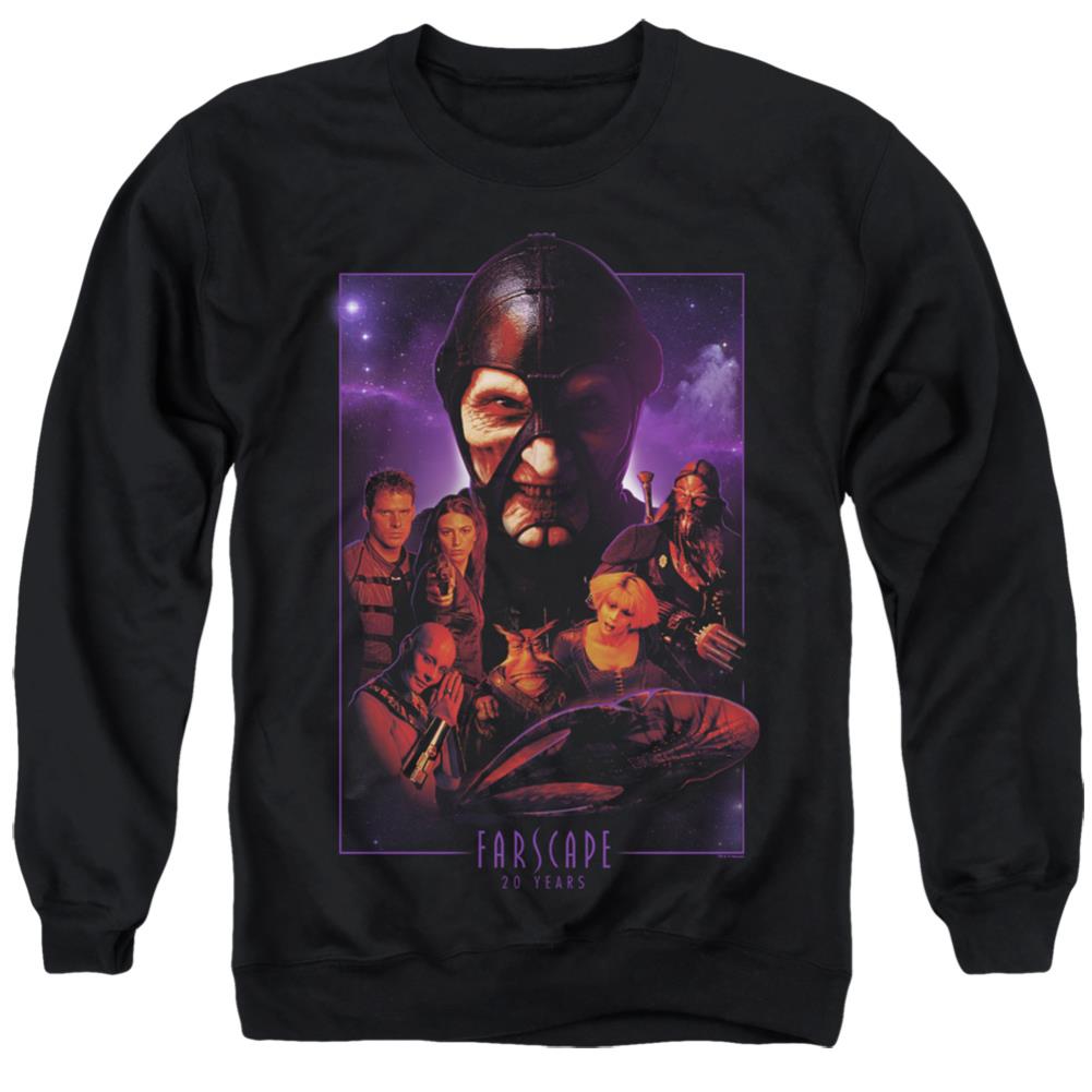 Farscape 20 Years Collage Men's Crewneck 50 50 Poly Long-Sleeve T-Shirt