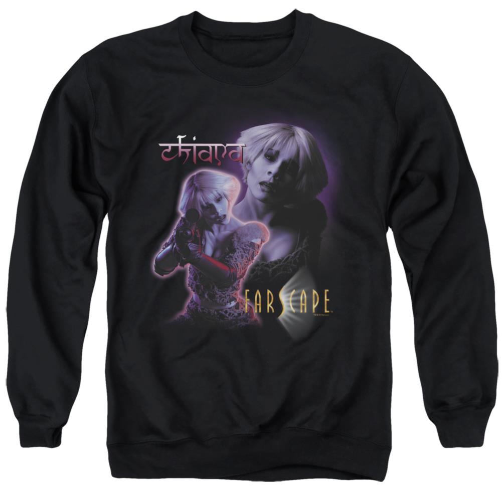 Farscape Chiana Men's Crewneck 50 50 Poly Long-Sleeve T-Shirt