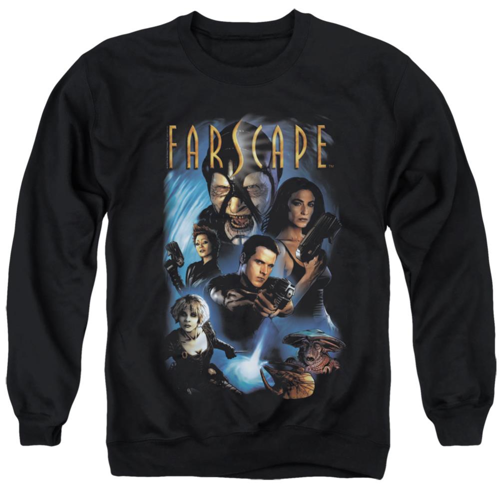 Farscape Comic Cover Men's Crewneck 50 50 Poly Long-Sleeve T-Shirt