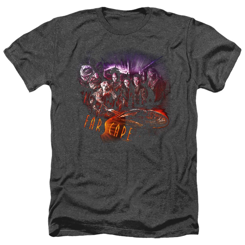 Farscape Graphic Collage Men's 30/1 Heather 60 40 Poly Short-Sleeve T-Shirt