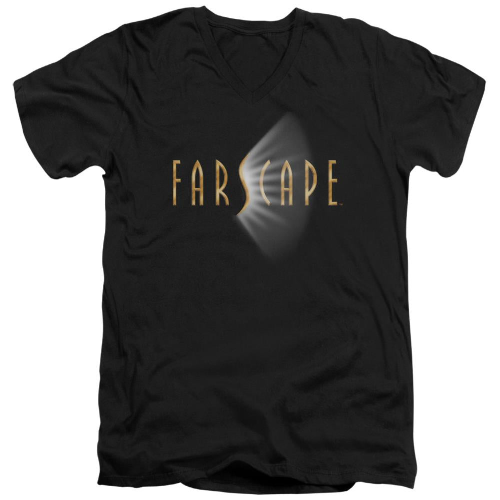 Farscape Logo Men's 30/1 Cotton Slim V-Neck T-Shirt