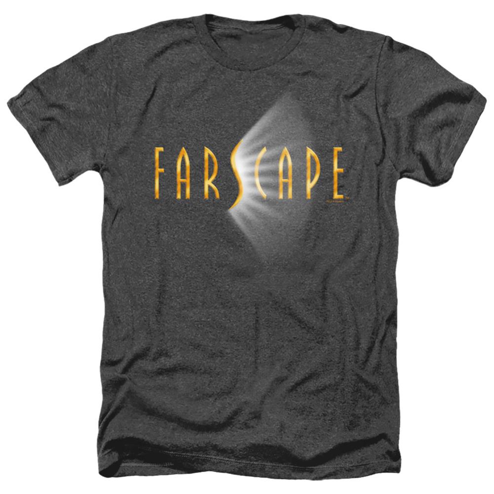 Farscape Logo Men's 30/1 Heather 60 40 Poly Short-Sleeve T-Shirt