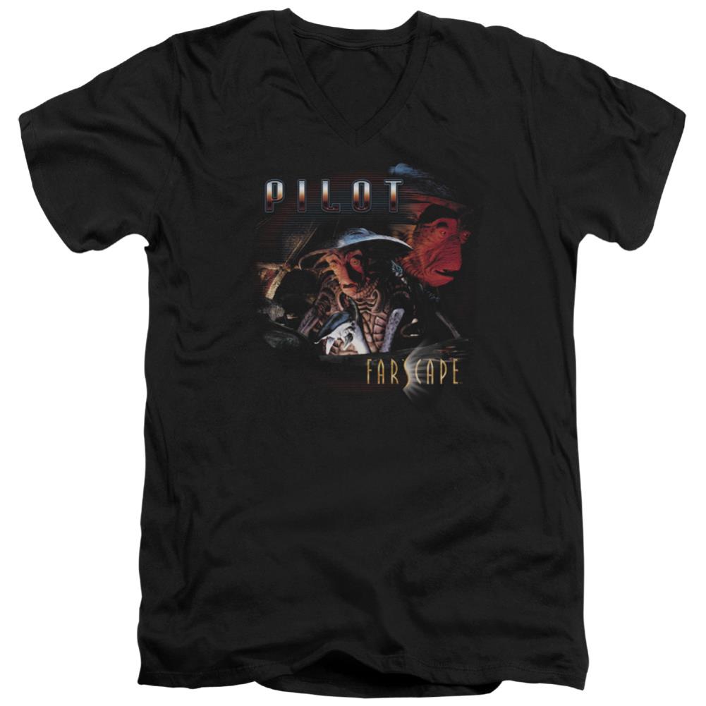 Farscape Pilot Men's 30/1 Cotton Slim V-Neck T-Shirt