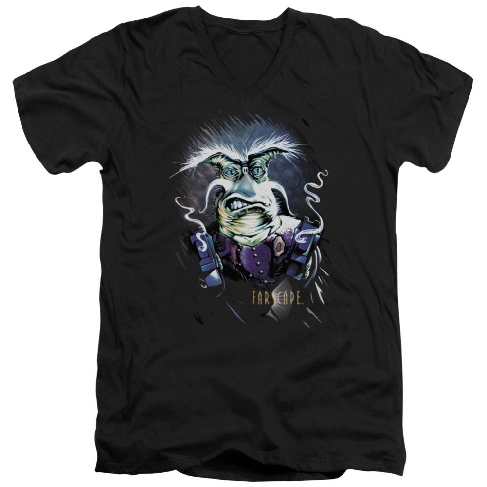 Farscape Rygel Smoking Guns Men's 30/1 Cotton Slim V-Neck T-Shirt