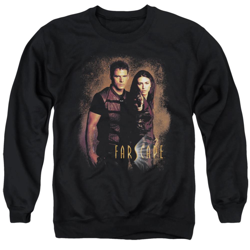 Farscape Wanted Men's Crewneck 50 50 Poly Long-Sleeve T-Shirt