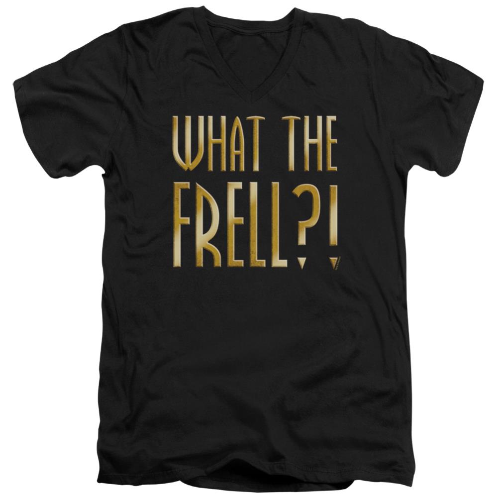 Farscape What The Frell Men's 30/1 Cotton Slim V-Neck T-Shirt