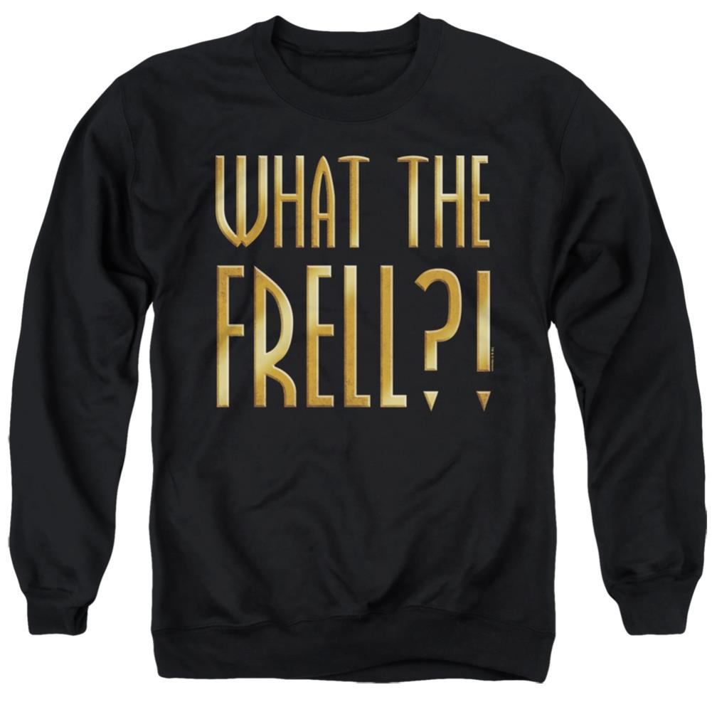 Farscape What The Frell Men's Crewneck 50 50 Poly Long-Sleeve T-Shirt