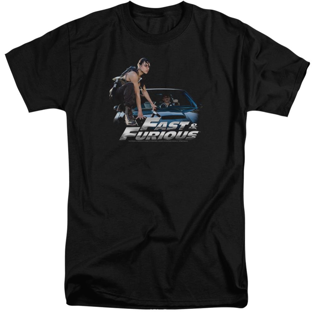 Fast And The Furious Car Ride Men's 18/1 Tall Cotton Short-Sleeve T-Shirt