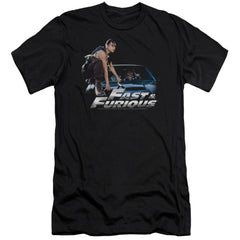 Fast And The Furious Car Ride Men's Ultra-Soft 30/1 Cotton Slim Short-Sleeve T-Shirt