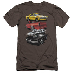 Fast And The Furious Muscle Car Splatter Men's Ultra-Soft 30/1 Cotton Slim Short-Sleeve T-Shirt