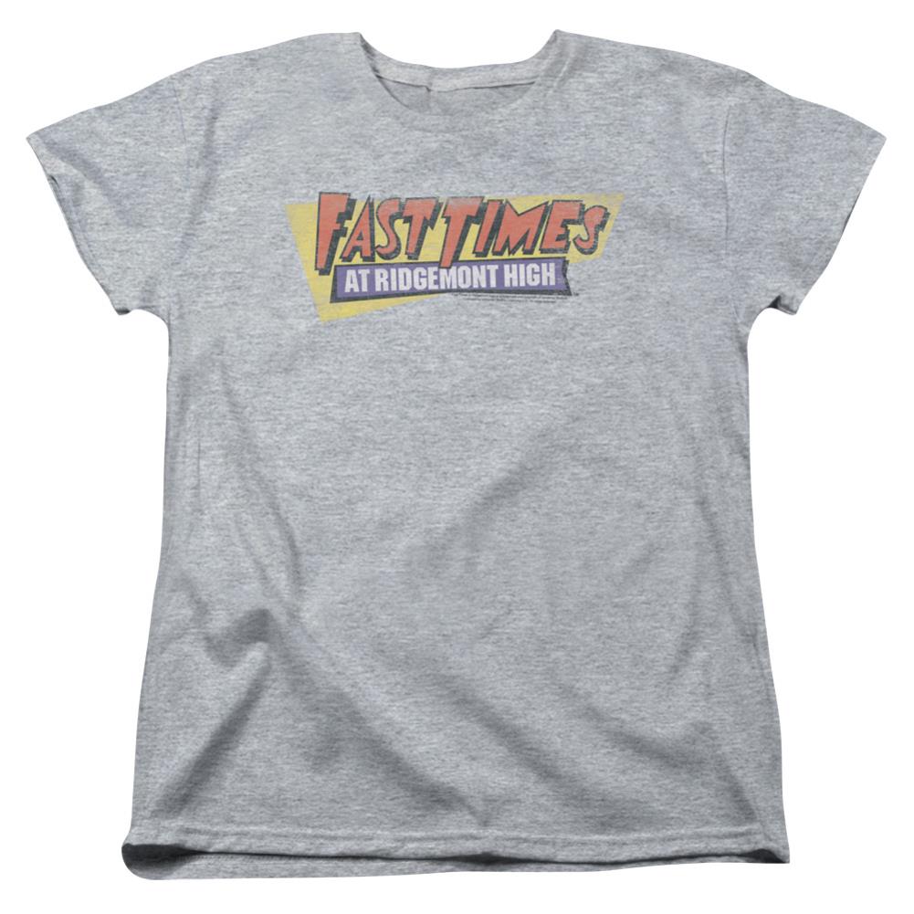 Fast Times At Ridgemont High Distressed Logo Women's 18/1 Cotton Short-Sleeve T-Shirt