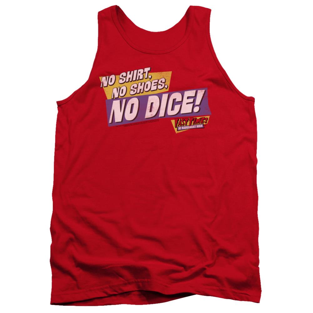 Fast Times At Ridgemont High No Dice Men's 18/1 Cotton Tank Top