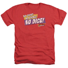 Fast Times At Ridgemont High No Dice Men's 30/1 Heather 60 40 Poly Short-Sleeve T-Shirt
