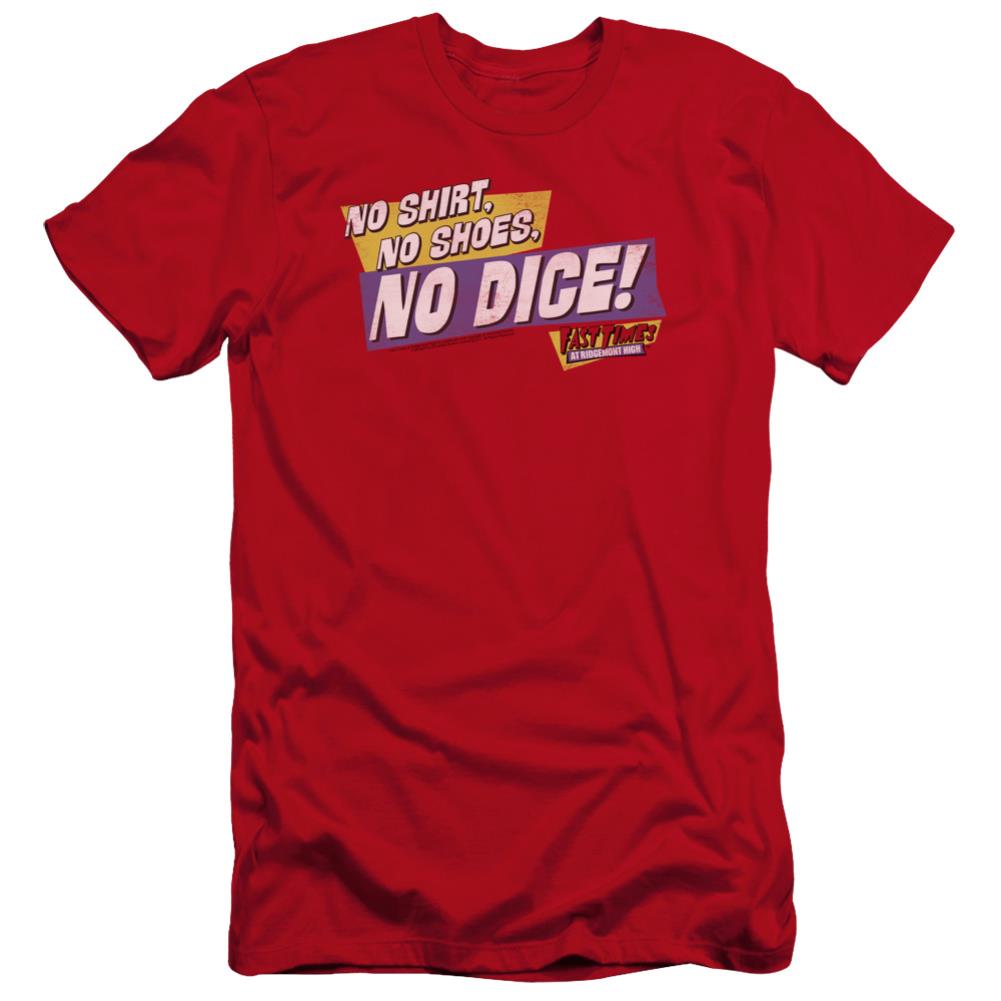 Fast Times At Ridgemont High No Dice Men's Ultra-Soft 30/1 Cotton Slim Short-Sleeve T-Shirt