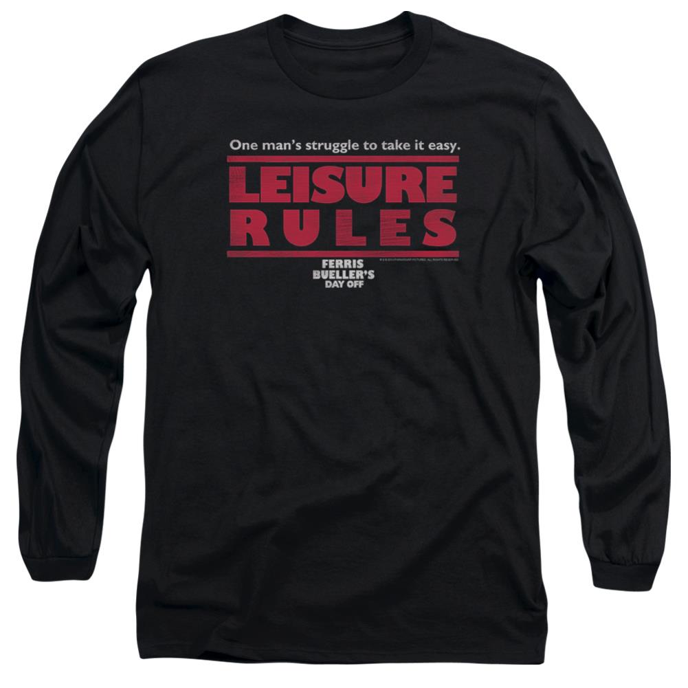 Ferris Bueller's Day Off Leisure Rules Men's 18/1 Cotton Long-Sleeve T-Shirt