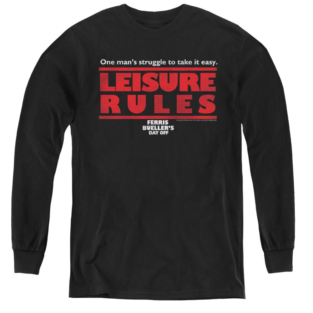 Ferris Bueller's Day Off Leisure Rules Youth Long-Sleeve T-Shirt
