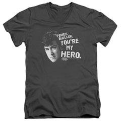Ferris Bueller's Day Off My Hero Men's 30/1 Cotton Slim V-Neck T-Shirt