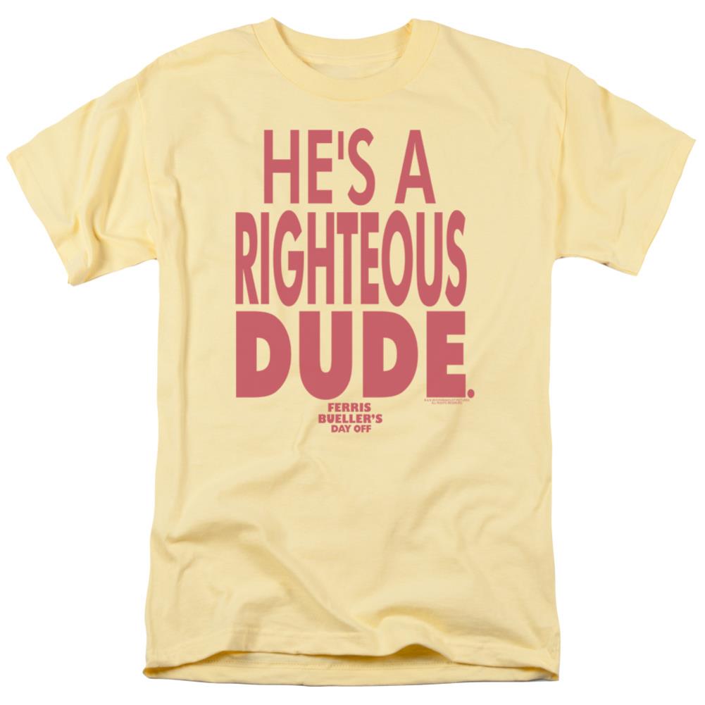 Ferris Bueller's Day Off Righteous Dude Men's 18/1 Cotton Short-Sleeve T-Shirt