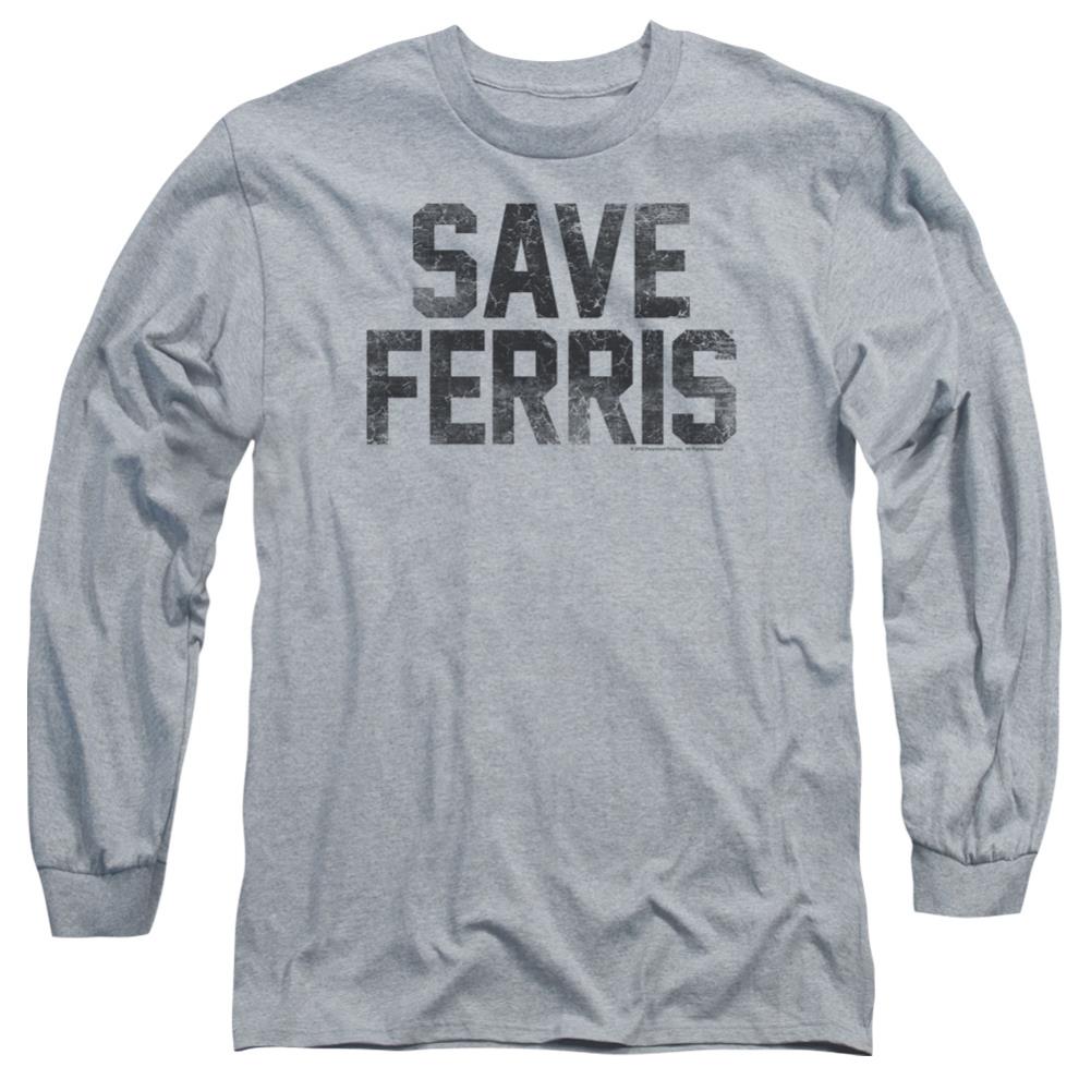 Ferris Bueller's Day Off Save Ferris Men's 18/1 Cotton Long-Sleeve T-Shirt