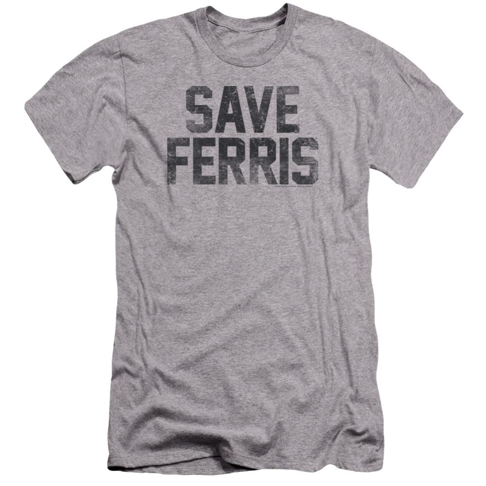 Ferris Bueller's Day Off Save Ferris Men's Ultra-Soft 30/1 Cotton Slim Short-Sleeve T-Shirt