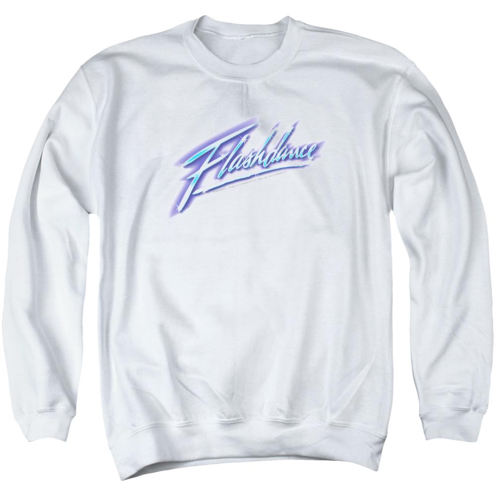 Flashdance Logo Men's Crewneck 50 50 Poly Long-Sleeve T-Shirt