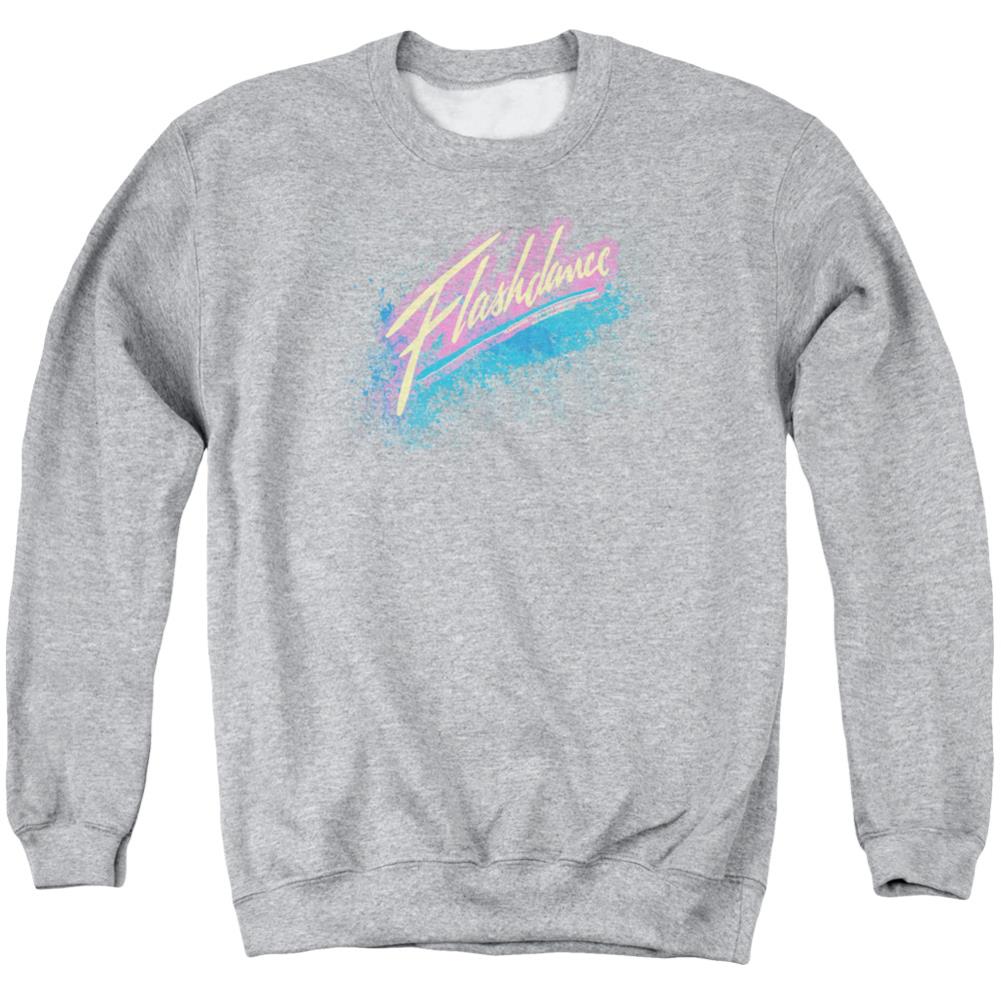 Flashdance Spray Logo Men's Crewneck 50 50 Poly Long-Sleeve T-Shirt