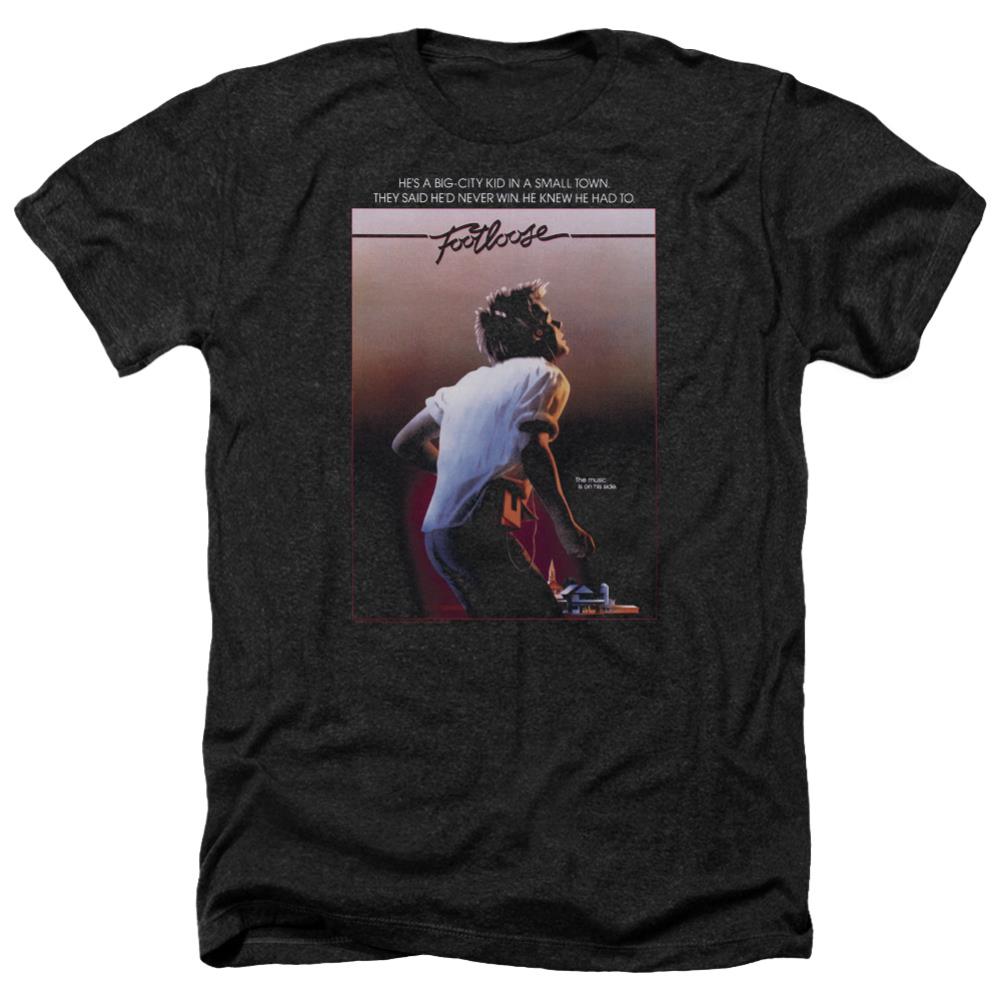 Footloose Poster Men's 30/1 Heather 60 40 Poly Short-Sleeve T-Shirt