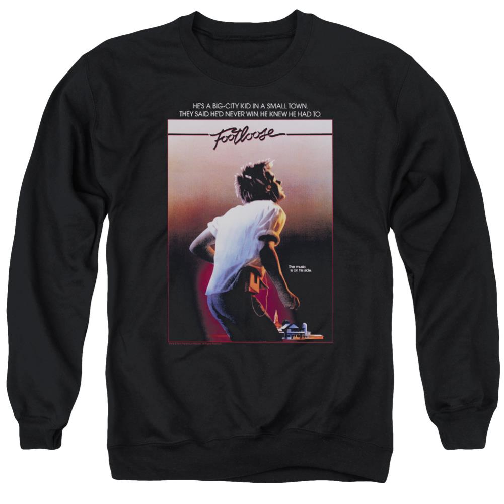 Footloose Poster Men's Crewneck 50 50 Poly Long-Sleeve T-Shirt
