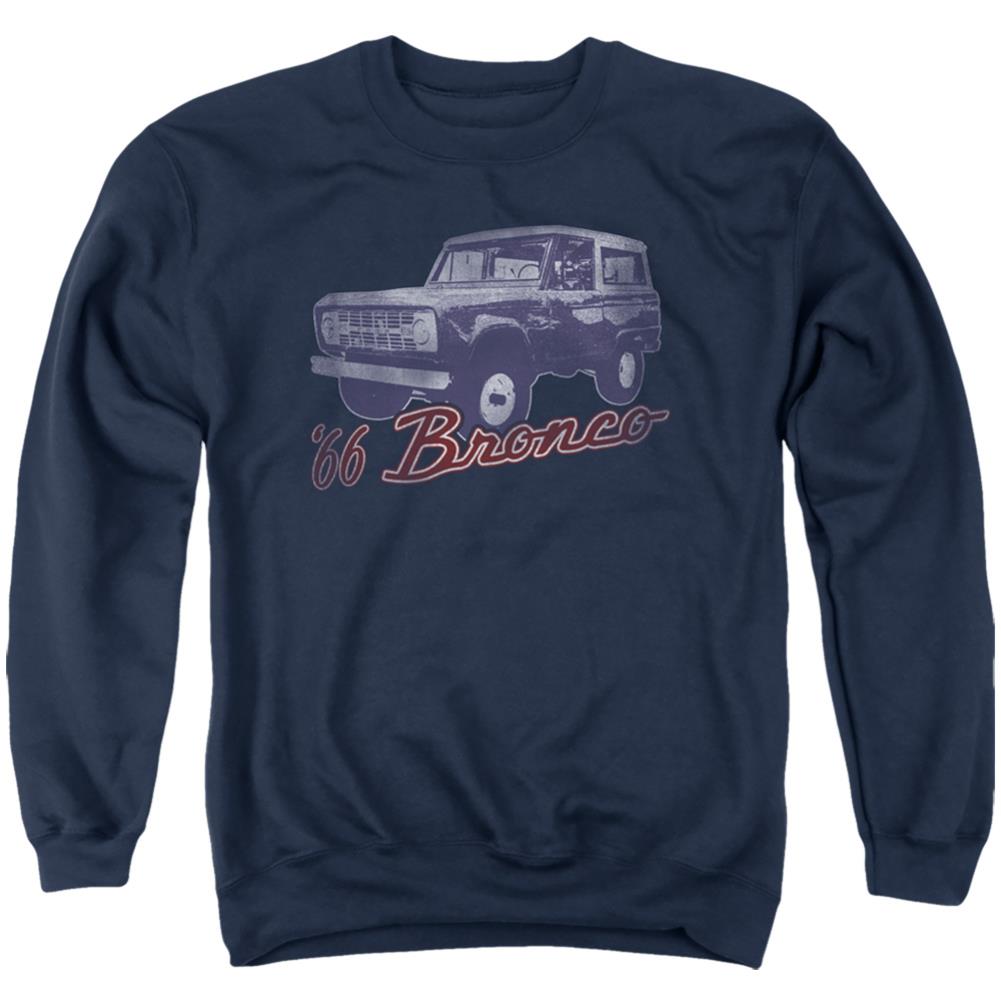 Ford 66 Bronco Classic Men's Crewneck 50 50 Poly Long-Sleeve T-Shirt