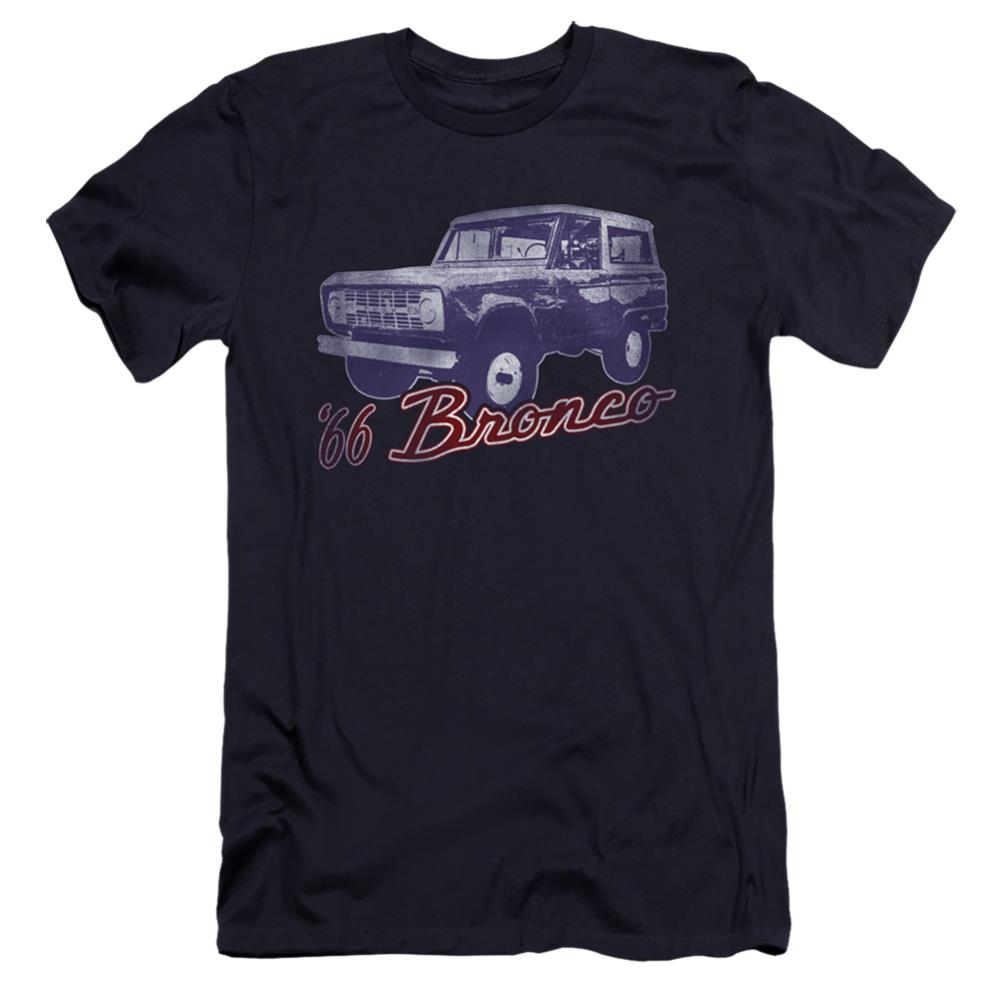 Ford 66 Bronco Classic Men's Ultra-Soft 30/1 Cotton Slim Short-Sleeve T-Shirt