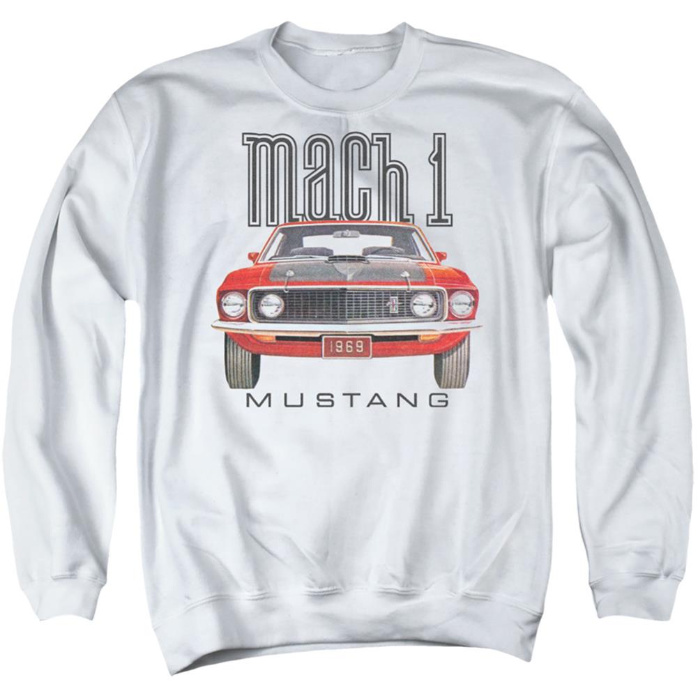 Ford 69 Mach 1 Men's Crewneck 50 50 Poly Long-Sleeve T-Shirt