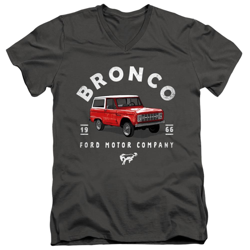 Ford Bronco Illustrated Men's 30/1 Cotton Slim V-Neck T-Shirt